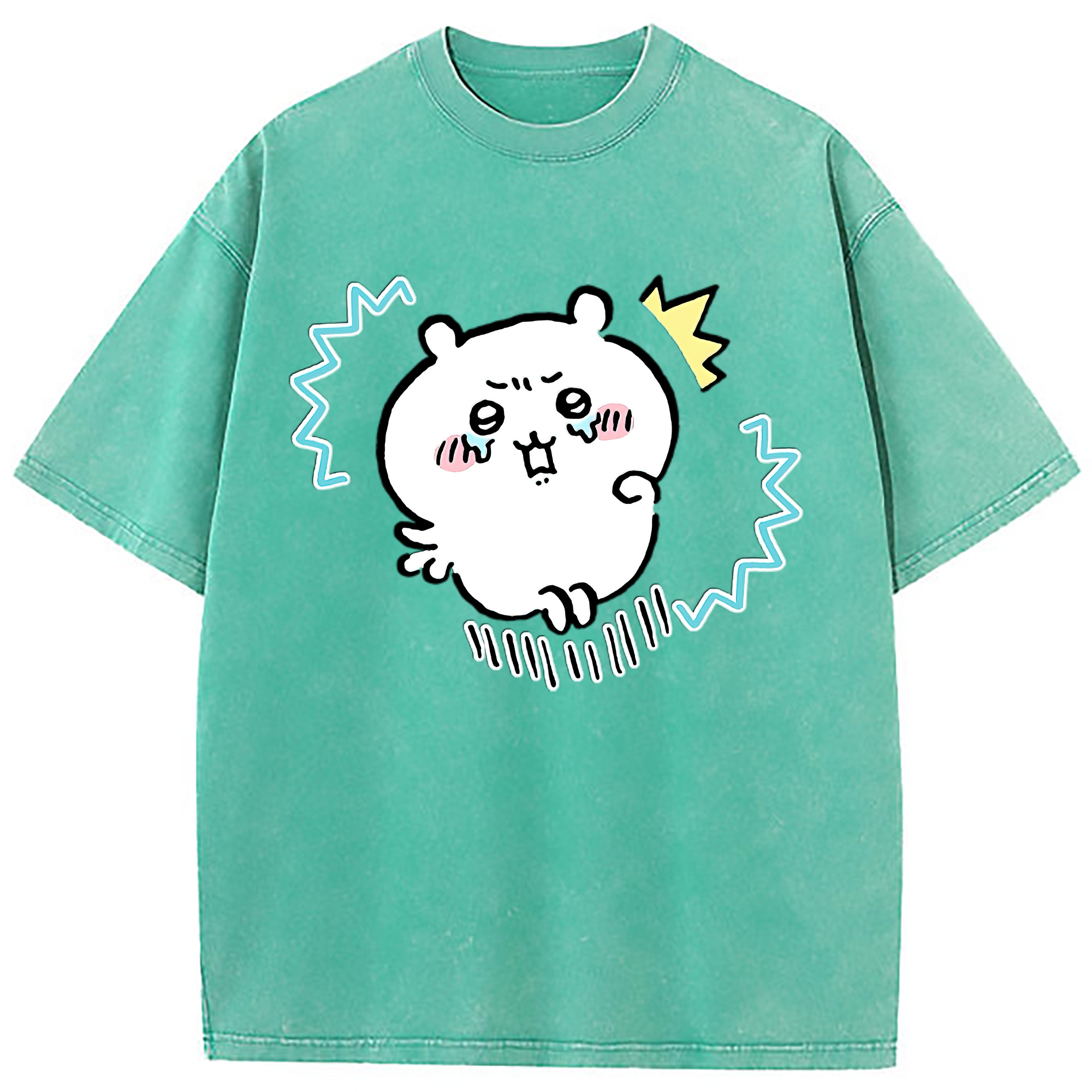 （画像用） ちいかわ ちいかわ Chii-kawa chiikawa 綿100% ヴィンテージ風 半袖Tシャツ（フロントプリント）